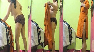 Sexy Desi Wife Wearing Cloths | Indian MMS