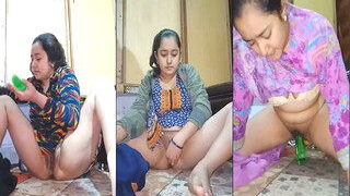 Horny Desi Bhabhi Masturbating With Bottle Part 1 | Indian MMS
