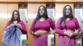 Sexy Desi Bhabhi Striping And Shows For Hubby Part 2 | Indian MMS