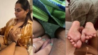 Desi BBW Girl Shows And Footjob | Indian MMS