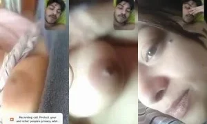 Sexy Desi Girl Shows Her Boobs On VC | Indian MMS
